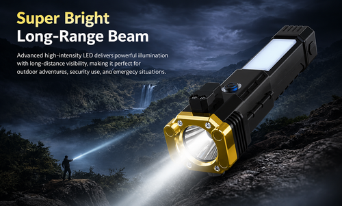 High Power Rechargeable LED Torch with 500m Range